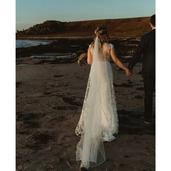 NWT $5500 Rime Arodaky Alivin "Till Dance Do US Apart" Wedding White Dre…